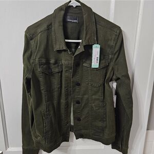 Olive Green Denim Jacket